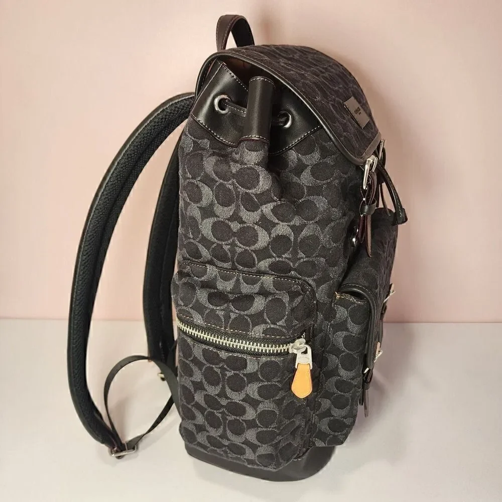 NWT Coach CO933 Sprint Backpack In Signature Denim Black